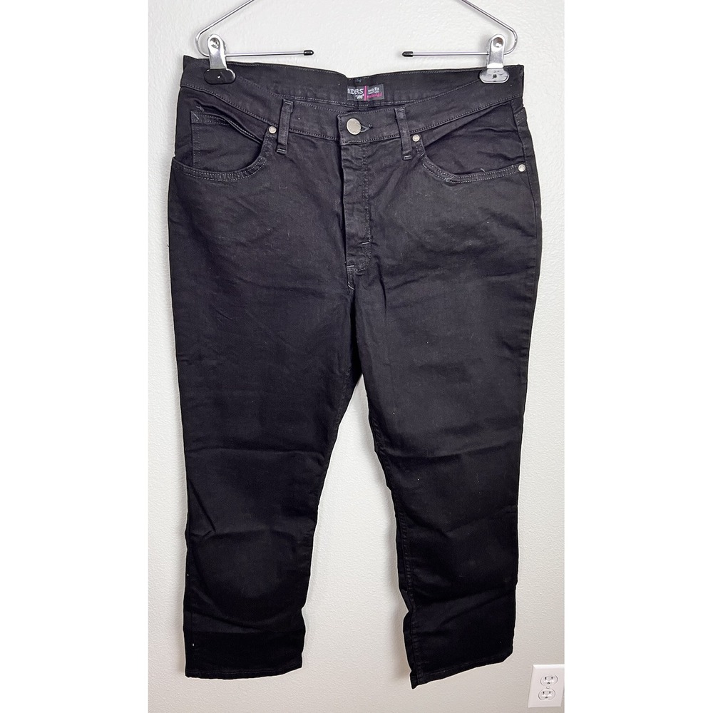 Riders by Lee Classic Fit Straight Leg Jeans Women's 16P Black Denim